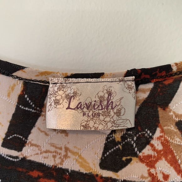 Lavish Plus Ladies Soft and Silky Tunic Top Sz 1 Sun - Picture 4 of 4